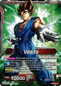Vegito // Fusion Warrior Super Saiyan Vegito Card Front