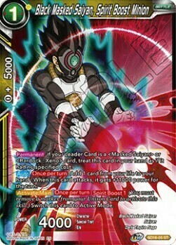 Black Masked Saiyan, Spirit Boost Minion Card Front
