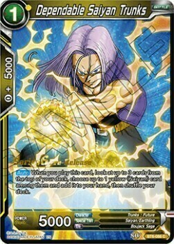 Trunks, Saiyan Affidabile Card Front