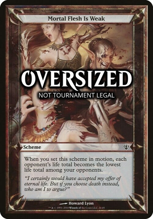 Mortal Flesh Is Weak Card Front