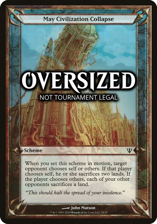 May Civilization Collapse Card Front
