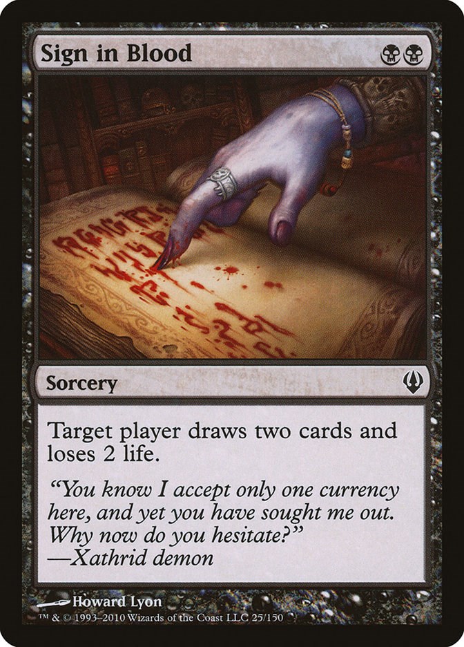Sign in Blood Archenemy | Magic | CardTrader Sign in Blood Archenemy | Magic | CardTrader