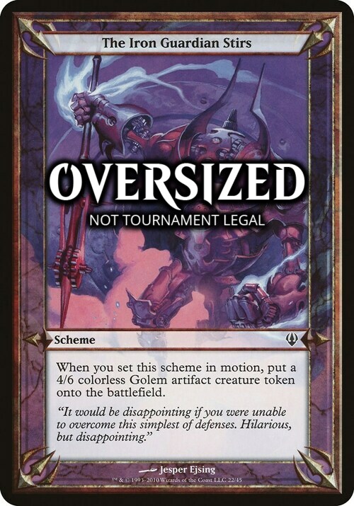 The Iron Guardian Stirs Card Front