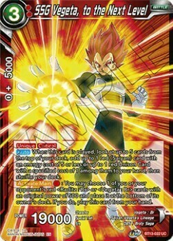 SSG Vegeta, to the Next Level Card Front