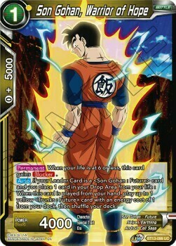 Son Gohan, Warrior of Hope Card Front
