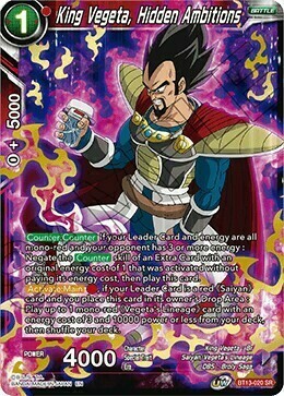 King Vegeta, Hidden Ambitions Card Front