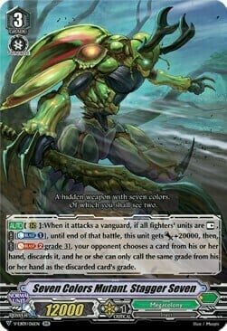 Seven Colors Mutant. Stagger Seven Card Front