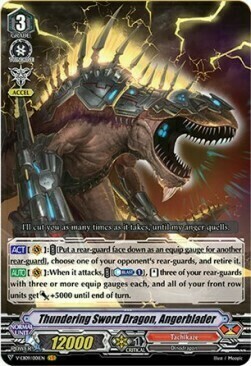 Thundering Sword Dragon, Angerblader Card Front