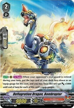Deflagration Dragon, Bombraptor Card Front