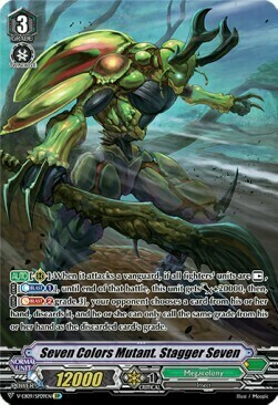 Seven Colors Mutant. Stagger Seven [V Format] Card Front