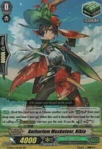 Anthurium Musketeer, Nikla Card Front