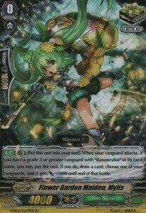 Flower Garden Maiden, Mylis Card Front