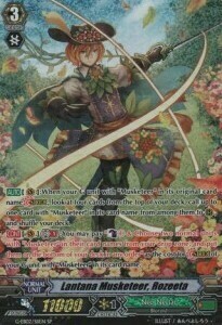 Lantana Musketeer, Rozeeta Card Front