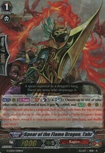Spear of the Flame Dragon, Tahr Card Front