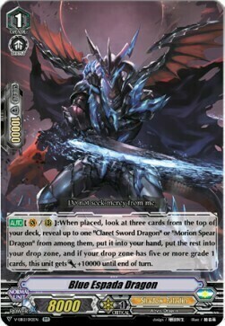 Blue Espada Dragon Card Front