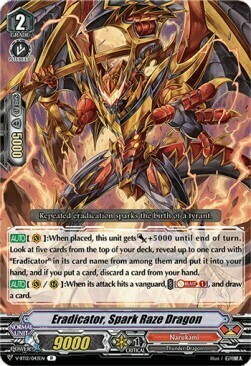 Eradicator, Spark Raze Dragon [V Format] Card Front