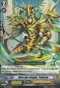 Blue Axe Knight, Taliesin [G Format] Card Front