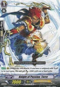 Knight of Passion, Torre Card Front