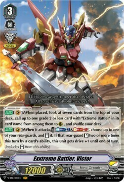 Exxtreme Battler, Victor Card Front