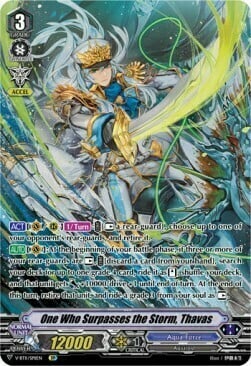One Who Surpasses the Storm, Thavas [V Format] Card Front