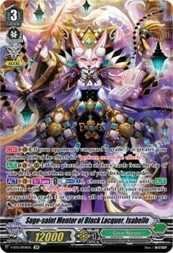 Sage-saint Mentor of Black Lacquer, Isabelle [V Format] Card Front