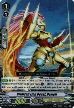 Crimson Lion Beast, Howell [V Format] Card Front
