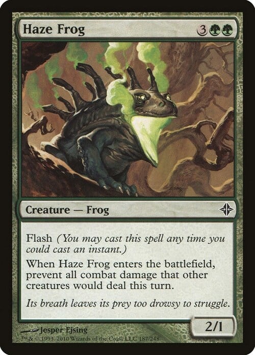 Haze Frog Card Front