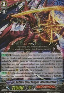 Hellfire Seal Dragon, Weathercloth Card Front