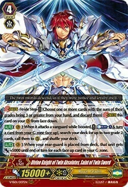Divine Knight of Twin Absolutes, Saint of Twin Sword Card Front