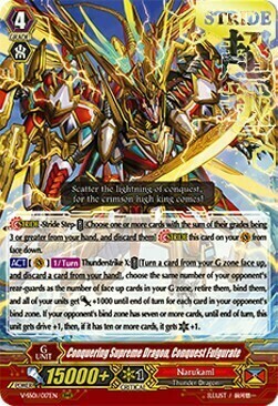 Conquering Supreme Dragon, Conquest Fulgurate [V Format] Card Front