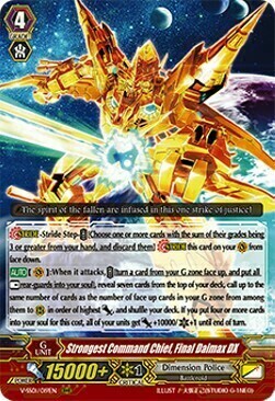 Strongest Command Chief, Final Daimax DX Card Front
