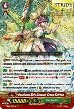 Untainted Holy Damsel, Green Katrina [V Format] Card Front