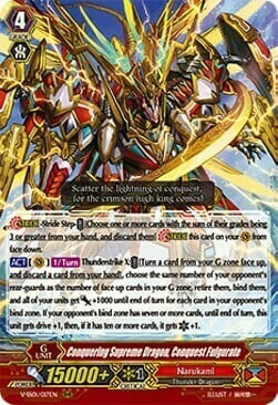 Conquering Supreme Dragon, Conquest Fulgurate [V Format] Card Front