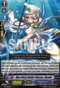 Blue Storm Battle Princess, Koralia [G Format] Card Front