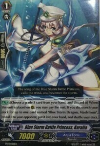 Blue Storm Battle Princess, Koralia Card Front