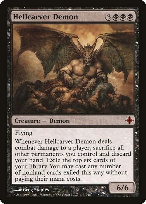 Demonio tallador infernal Frente