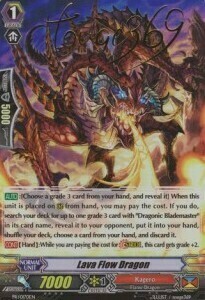 Lava Flow Dragon Card Front