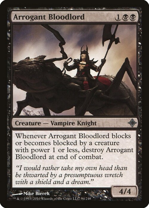 Arrogant Bloodlord Card Front