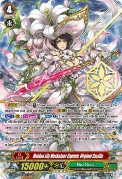 Maiden Lily Musketeer Captain, Virginal Cecilia Card Front