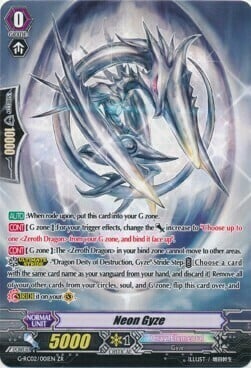 Neon Gyze // Dragon Deity of Destruction, Gyze [G Format] Card Front