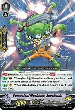Competent Mechanic, Spechanic Card Front