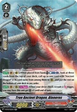 True Ancient Dragon, Aloneros [V Format] Card Front