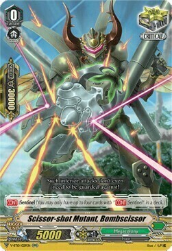 Scissor-shot Mutant, Bombscissor [V Format] Card Front