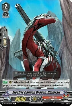 Electric Cannon Dragon, Diplorail [V Format] Card Front