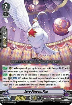 Lore Pigeon, Pop Card Front