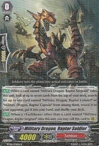 Military Dragon, Raptor Soldier Card Front