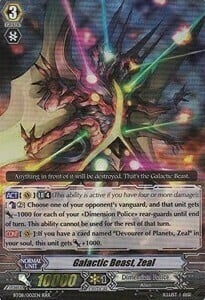 Galactic Beast, Zeal Card Front