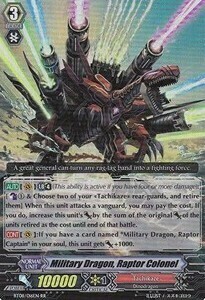 Military Dragon, Raptor Colonel Card Front
