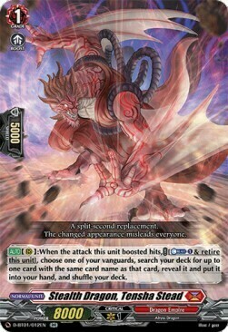 Stealth Dragon, Tensha Stead [D Format] Card Front