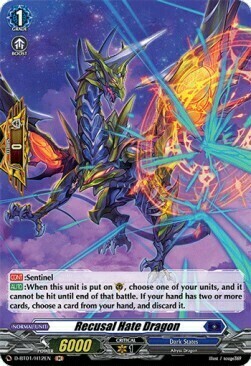 Recusal Hate Dragon [D Format] Card Front